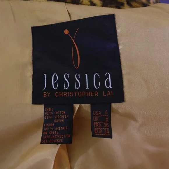 Faux Fur Designer Leopard Jacket - Picture 3 of 3